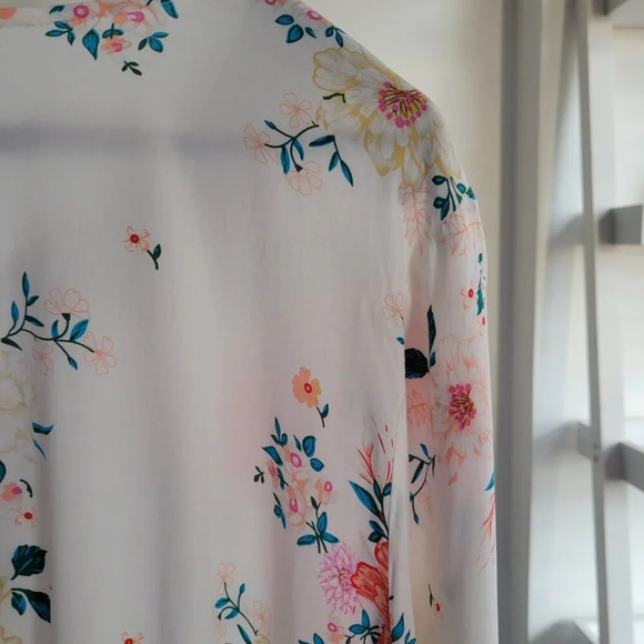 Linda Anderson Peasant Boho Floral 3/4 Sleeve Embroidered Tunic (Plus Size: XXL) - Picture 7 of 15